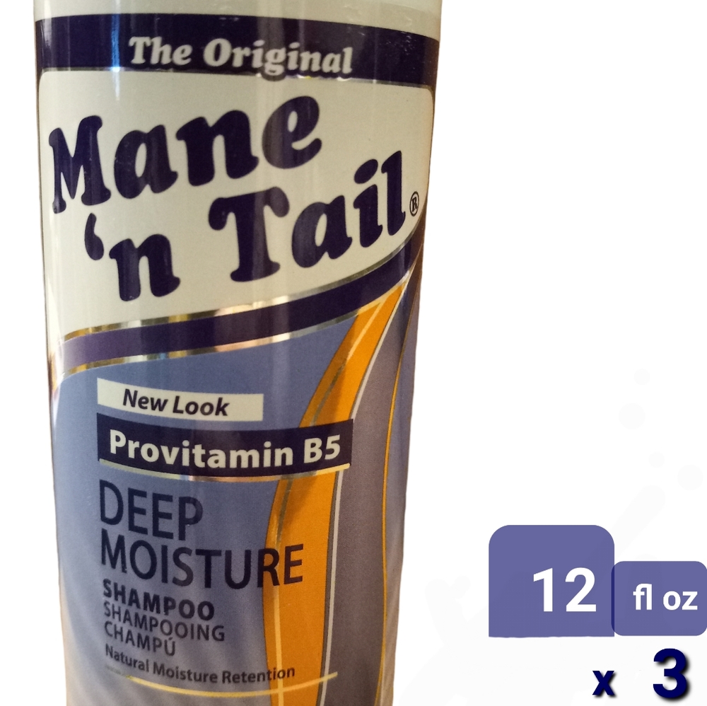 "Deep Moisture Shampoo", 3 bottles